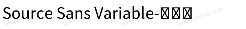Source Sans Variable字体转换